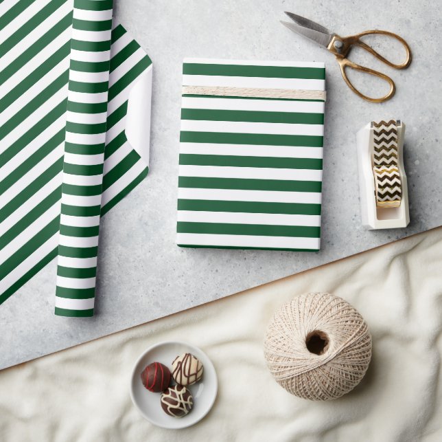 Green Stripes Wrapping Paper (Crafts)