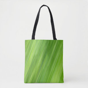 Green strips pattern tote bag