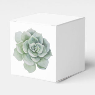 Green Succulent Cactus Watercolor Party Wedding Favor Box