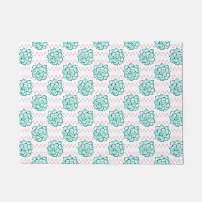 Green Succulent Doormat (Front)