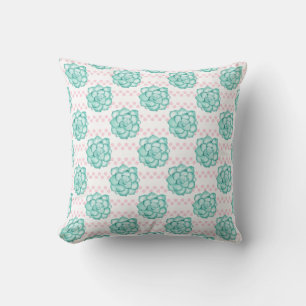 Green Succulent Throw Pillow