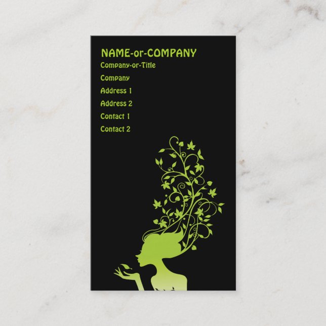 green sugar business card (Front)