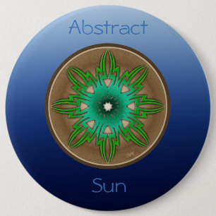 Green Sun 6 Inch Round Button
