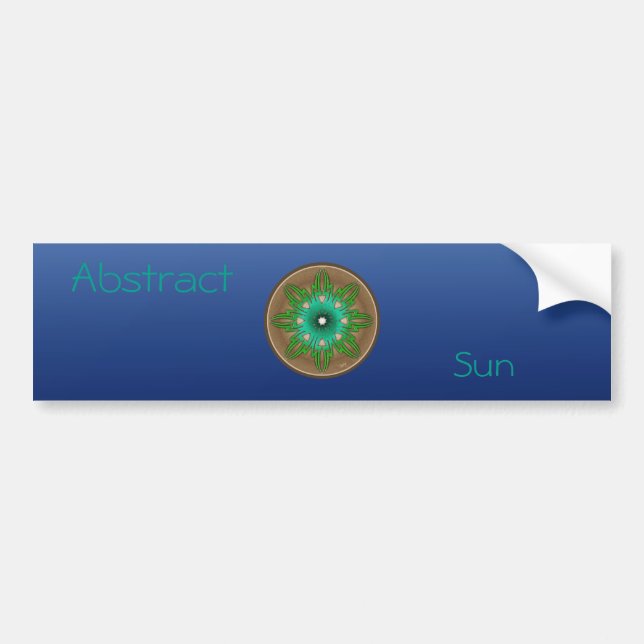 Green Sun Bumper Sticker (Front)