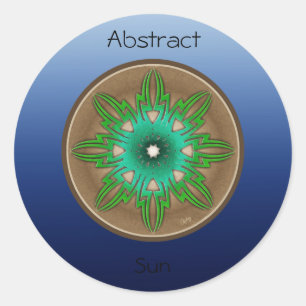 Green Sun Classic Round Sticker