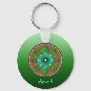 Green Sun Keychain