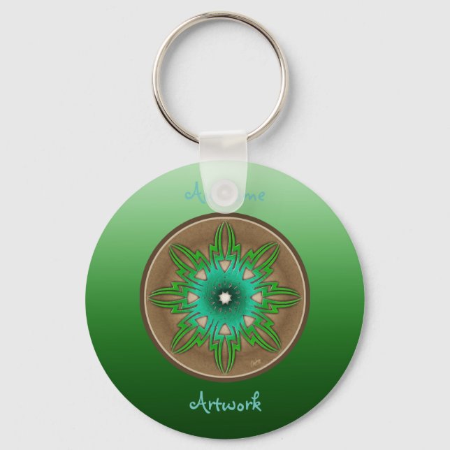 Green Sun Keychain (Front)