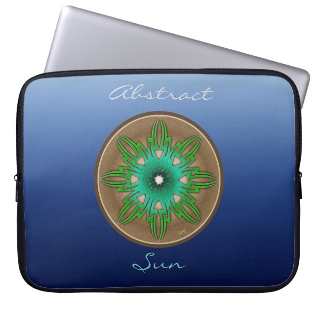 Green Sun Laptop Sleeve (Front)