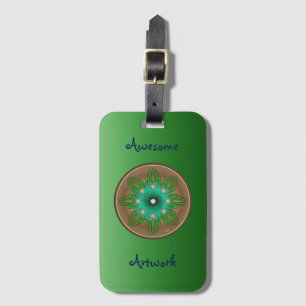 Green Sun Luggage Tag
