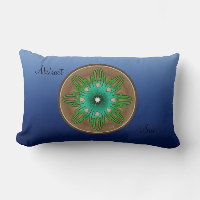 Green Sun Lumbar Pillow (Front)