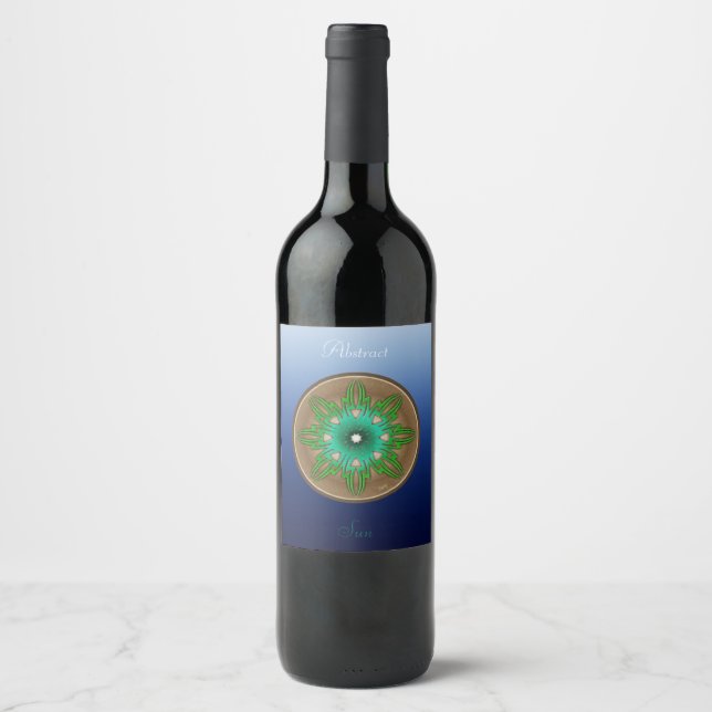 Green Sun Wine Label (Front)