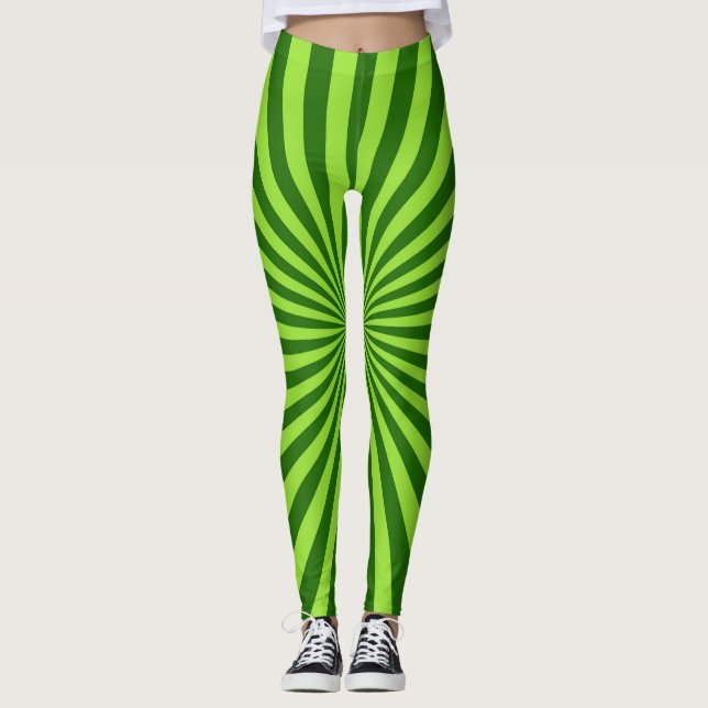 Green Sunburst Leggings (Front)
