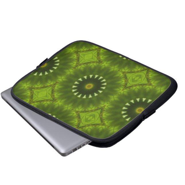 Green Suns Laptop Sleeve (Front Bottom)