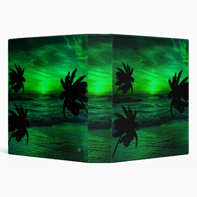 GREEN SUNSETS OCEAN SCENIC    BINDER (Background)