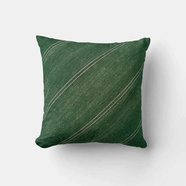 Green surface throw pillow (Front)