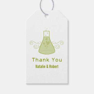 Green Sweet Chemistry Wedding Gift Tags