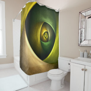 Green Swirl Floral Modern Abstract Art Pattern #23