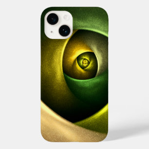 Green Swirl Floral Modern Abstract Art Pattern #23 Case-Mate iPhone 14 Case