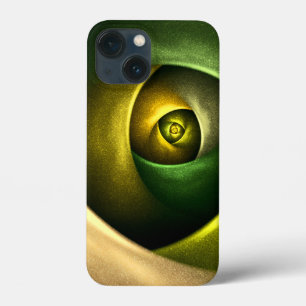 Green Swirl Floral Modern Abstract Art Pattern #23 iPhone 13 Mini Case