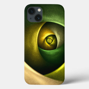 Green Swirl Floral Modern Abstract Art Pattern #23 iPhone 13 Case