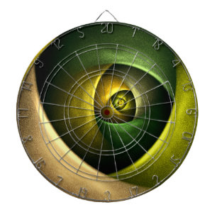 Green Swirl Floral Modern Abstract Art Pattern #23 Dartboard