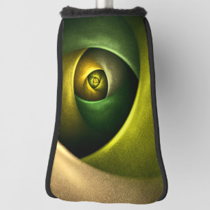 Green Swirl Floral Modern Abstract Art Pattern #23 Golf Head Cover