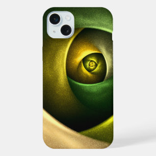 Green Swirl Floral Modern Abstract Art Pattern #23 iPhone 15 Plus Case