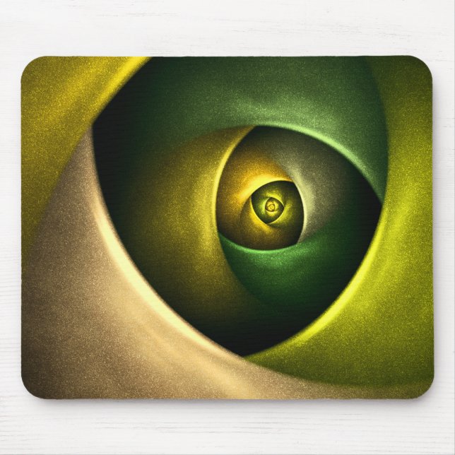 Green Swirl Floral Modern Abstract Art Pattern #23 Mouse Pad (Front)
