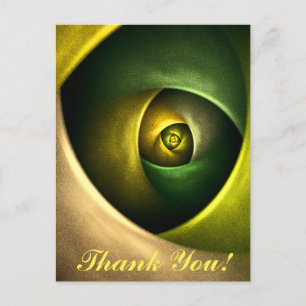 Green Swirl Floral Modern Abstract Art Pattern #23 Postcard