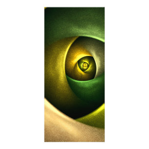 Green Swirl Floral Modern Abstract Art Pattern #23 Rack Card