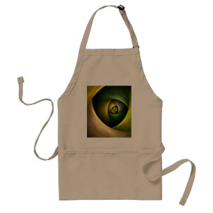 Green Swirl Floral Modern Abstract Art Pattern #23 Standard Apron