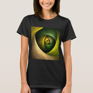 Green Swirl Floral Modern Abstract Art Pattern #23 T-Shirt