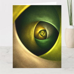 Green Swirl Floral Modern Abstract Art Pattern #23 Thank You Card