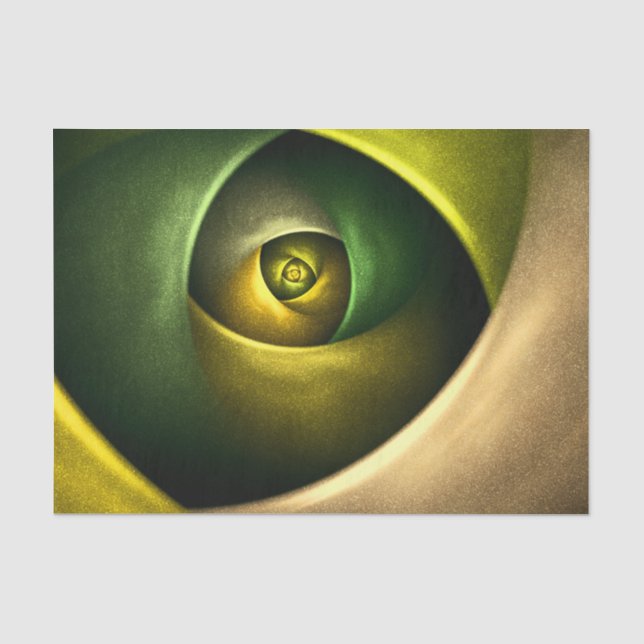 Green Swirl Floral Modern Abstract Art Pattern #23 Tissue Paper (Front)