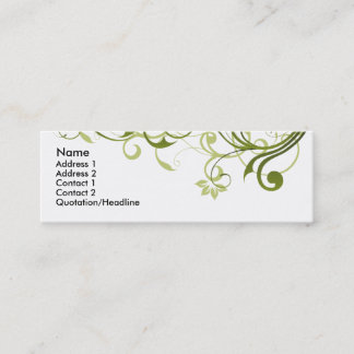 Green Swirl Mini Business Card