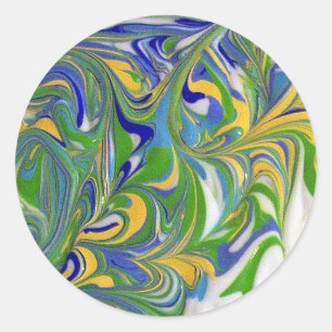Green Swirls Sticker