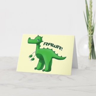 Green T-Rex Card