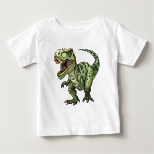 Green T-Rex Dinosaur – Cute Cartoon Dino Shirt 