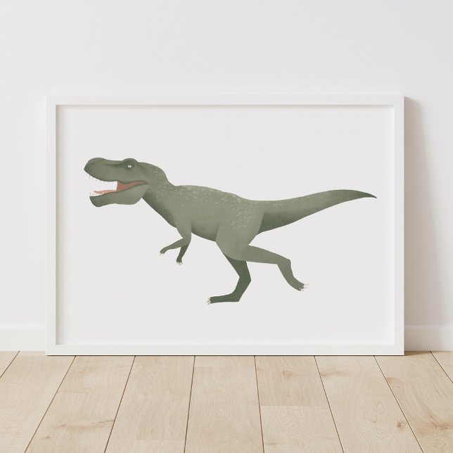 Green T Rex Dinosaur Poster de la salle pour enfan (Créateur téléchargé)