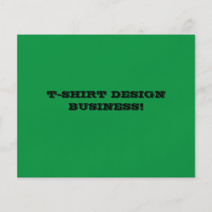 Green T-shirt Design Business Flyer