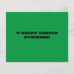 Green T-shirt Design Business Flyer