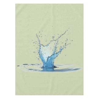 Green Tablecloth with Water Drop Impact