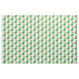 green-tailed redhead mermaids pattern fabric