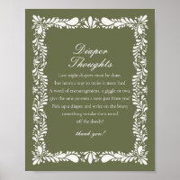 Green Talavera Tile Diaper Thoughts Baby Shower