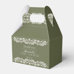 Green Talavera Tile Fiesta Baby Shower Dessert Favor Box