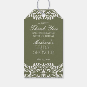 Green Talavera Tile Fiesta Bridal Shower Favour Gift Tags