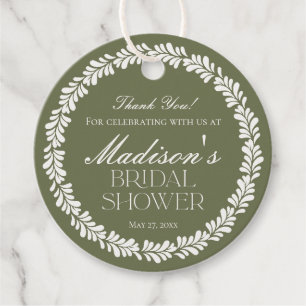 Green Talavera Tile Spanish Fiesta Bridal Shower Favour Tags