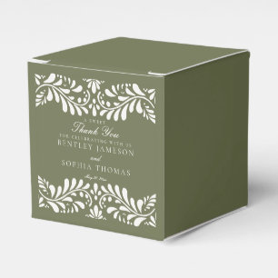 Green Talavera Tile Spanish Style Fiesta Wedding Favor Box