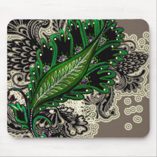 Green Tapestry Mouse Pad