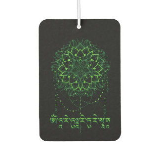 Green Tara Mantra In Tibetan Script With Mandala Air Freshener